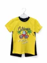 Compleu vara baieti, bumbac, galben, model California