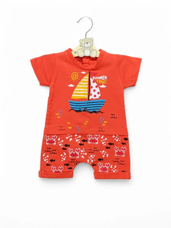 Summer baby jumpsuit, cotton, Veliera model Summer baby jumpsuit, cotton, Veliera model