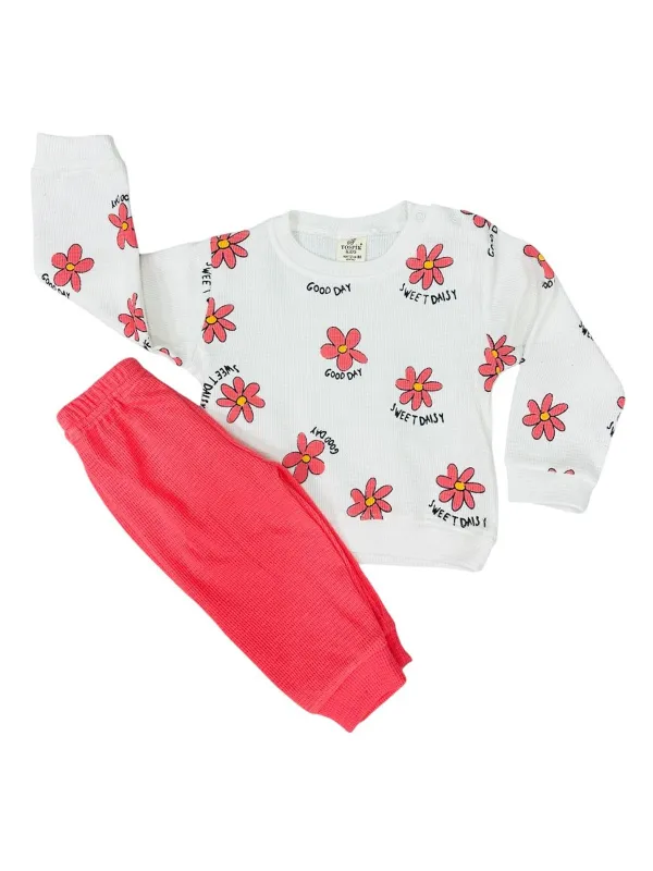 Baby girl outfit, floral print