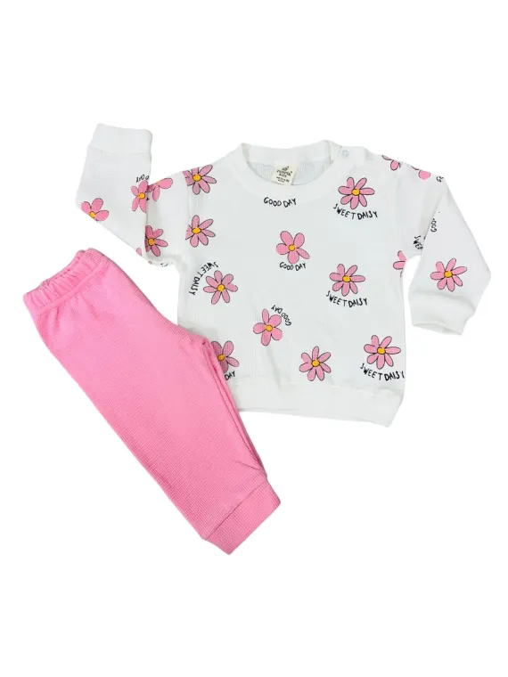 Baby girl outfit, floral blouse