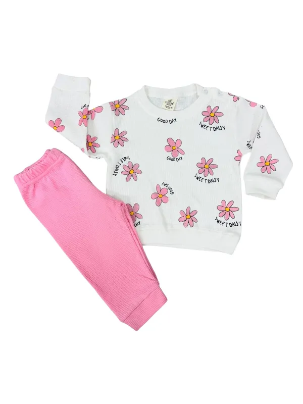 Baby girl outfit, floral blouse