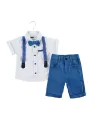 Costum elegant de vara baieti, set camasa si pantaloni