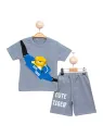 Boys' summer outfit, TIGER MASCOT, gray Boys' summer outfit, TIGER MASCOT, gray