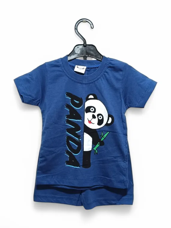 Boys' summer outfit PANDA, blue - MiniStyle® | Online children's fashion