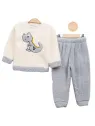 Baby boy's dinosaur print jumpsuit