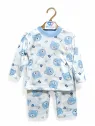Children's pajamas, cotton, teddy bear print, blue