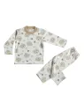 Children's pajamas, cotton, teddy bear print, brown