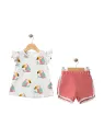 Summer outfit for baby girls, DODO print, pink