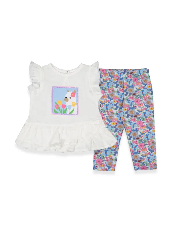 Summer outfit for baby girls, LAMA picture, white