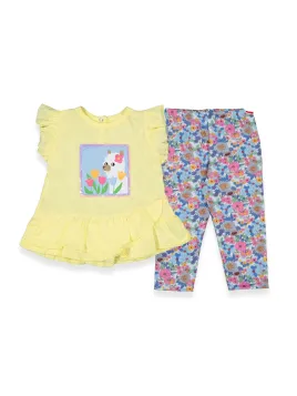 Summer outfit for baby girls, LAMA picture, yellow