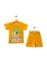 Boys' summer outfit, I DO WHAT I WANT print, yellow