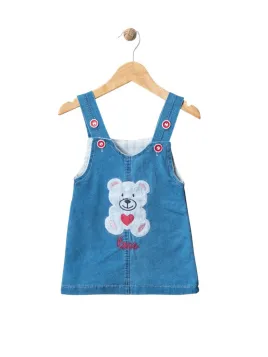 Girls' sundress, blue (jeans)