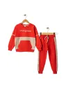 Boys' tracksuit, STYLISH and SPORTY print, red