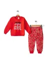 Baby girls' tracksuit, cotton, STAY COOL, red