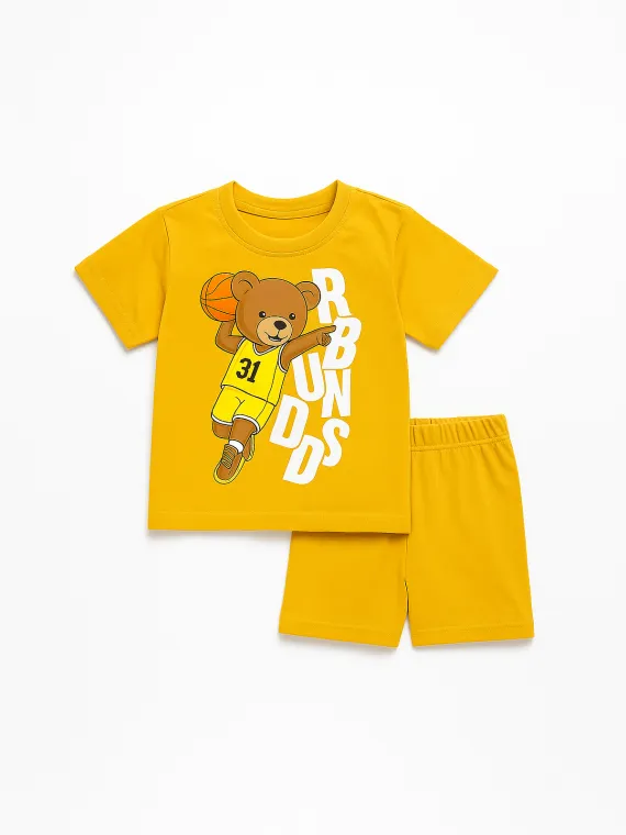 Compleu vara baieti, imprimeu URS BASKET
