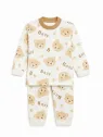 Pijamale copii, din bumbac-ministyle-bej