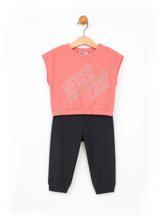 compleu-fete-crop-top-ministyle-roz-moda-fetite