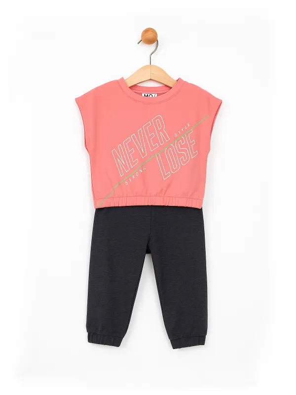 compleu-fete-crop-top-ministyle-roz-moda-fetite