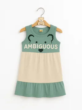 rochie-fete-bumbac-ambiguous-ministyle-verde-bej-4232
