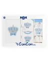 Set nou-nascut baietel - trusou Botez,10 piese, din bumbac