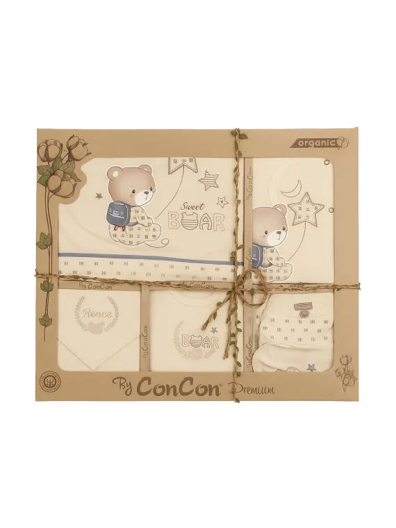 Unisex baby baptism set 10 pieces organic cotton