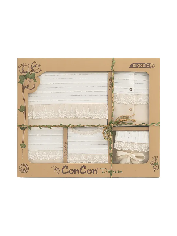 Trusou bebe fetita, 10 piese, bumbac organic