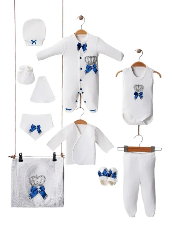 Set nou-nascut baietel 0-3 luni, trusou Botez, ministyle