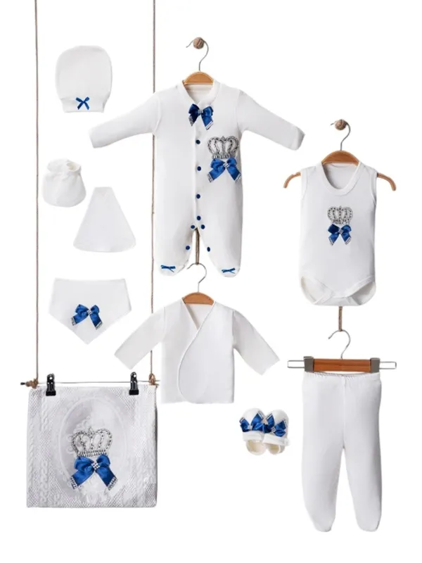 Set nou-nascut baietel 0-3 luni, trusou Botez, ministyle