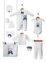 Set nou-nascut baietel 0-3 luni, trusou Botez, ministyle