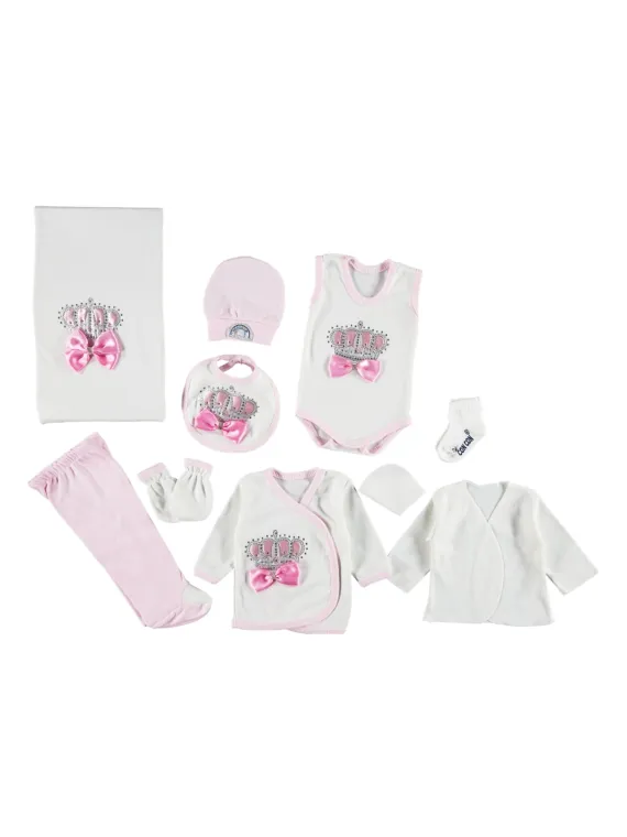 Set bebe fetita - trusou Botez, 10 piese