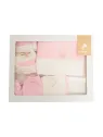 Pink and white gift set for baby girls – 5 delicate pieces