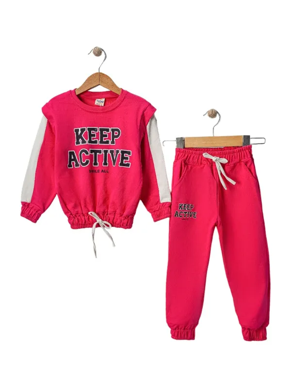 Trening Fete Ciclam Keep Active Smile All, 2 piese- ministyle