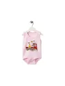 Body maiou bebe roz cu imprimeu trenulet vesel