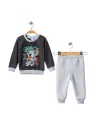 Boy's padded tracksuit with Koala bear, gray cotton