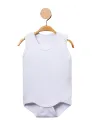 Plain white cotton bodysuit for babies