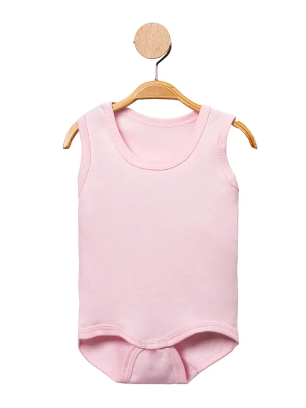 Body maiou bebe roz basic din bumbac moale