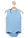Body maiou bebe bleu basic din bumbac moale
