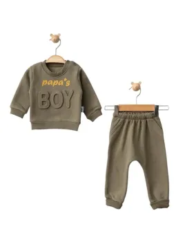 Trening vatuit baietei Papa's Boy cu aplicatie 3D, verde