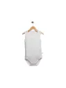 Body maiou bebe alb basic din bumbac fin