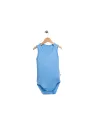 Body maiou bebe bleu simplu din bumbac fin