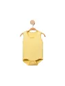 Body maiou galben fetita cu dantela bumbac fin