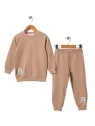 Trening copii oversize bej model BASIC 3-6 ani