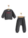 Trening vatuit baietei Papa's Boy cu aplicatie 3D, gri inchis