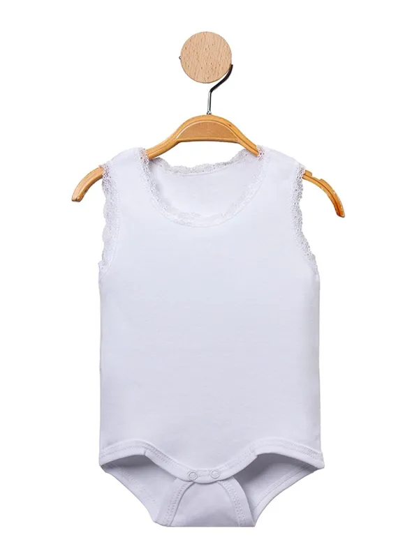 Body maiou alb fetita ministyle