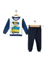 Trening bebelusi baietei, vatuit, model Baby Bus, albastru | Haine Bebelusi | MiniStyle - Haine Copii | Haine Bebeluși