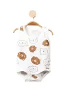White bodysuit with teddy bears for babies
