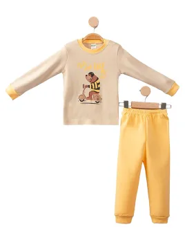 Children's tracksuit Feel Good yellow cotton 2-4 years