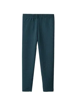 Green leggings for girls 5-8 years old, basic and comfortable