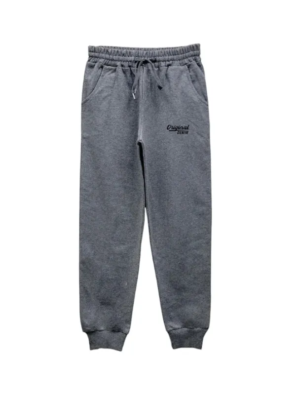 Pantaloni trening baieti 5-8 ani gri Original Denim