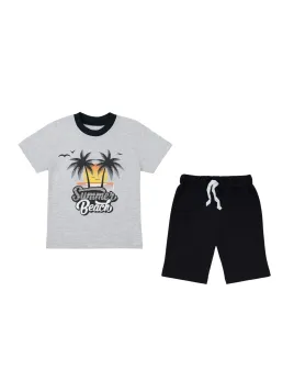 Summer Beach grey boys' summer outfit 3-6 years